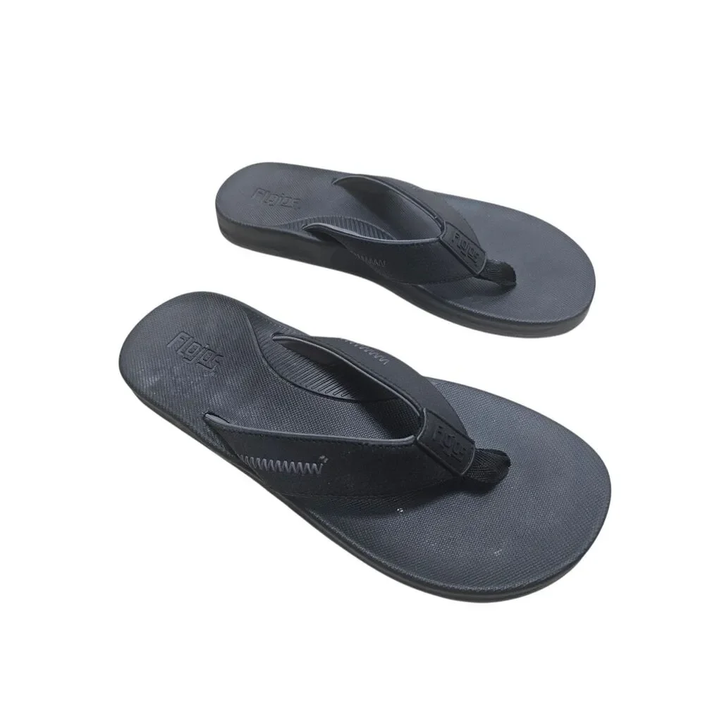 Flojos Men's Flip Flops Black 11